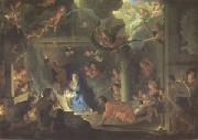LE BRUN, Charles The Adoration of the Shepherds (mk05) oil painting artist
